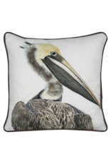 Tide | Hill Pelican Embroidered Pillow Cover With Pillow Insert