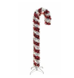 Kurt Adler Pre-Lit Tinsel Candy Cane Decor 5 FT