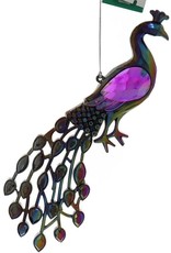 Kurt Adler Jeweled Peacock Birds Acrylic Ornaments Set of 2