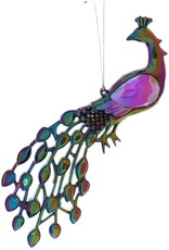 Kurt Adler Jeweled Peacock Birds Acrylic Ornaments Set of 2