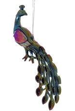 Kurt Adler Jeweled Peacock Birds Acrylic Ornaments Set of 2