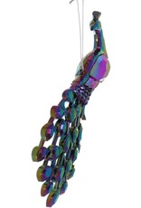 Kurt Adler Jeweled Peacock Birds Acrylic Ornaments Set of 2