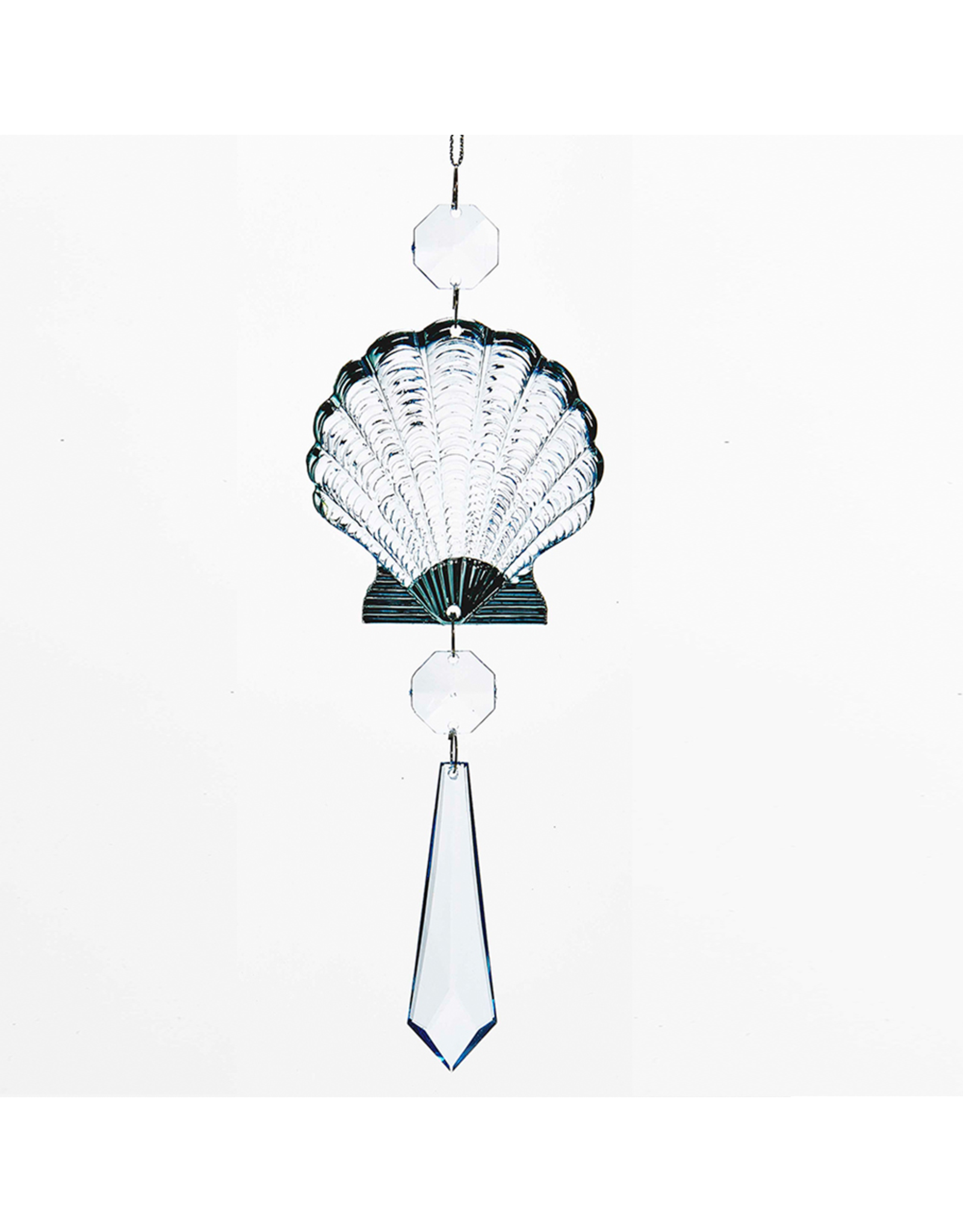 Kurt Adler Acrylic Clam Shell Dangle Ornament 7.5 inch -CS