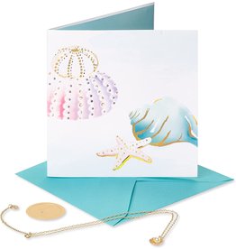 PAPYRUS® Blank Card Jewelry Collection With Seashell Necklace
