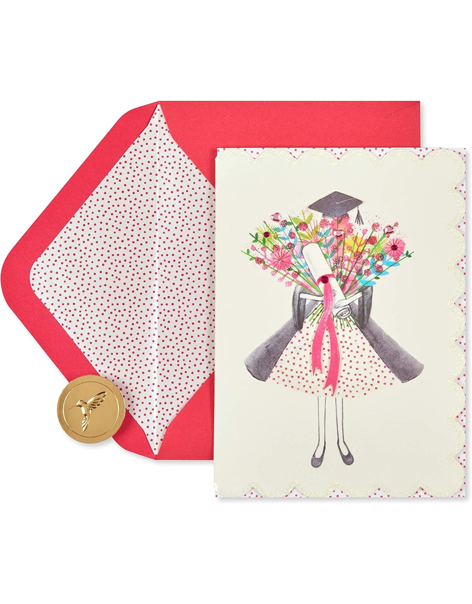 PAPYRUS® Graduation Card Girl With Flowers Big Achievement