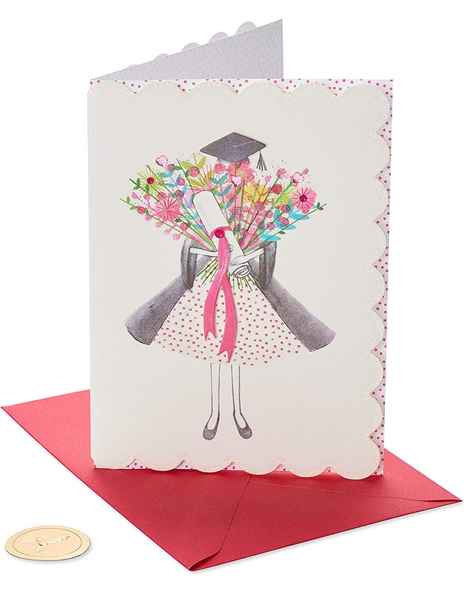 PAPYRUS® Graduation Card Girl With Flowers Big Achievement