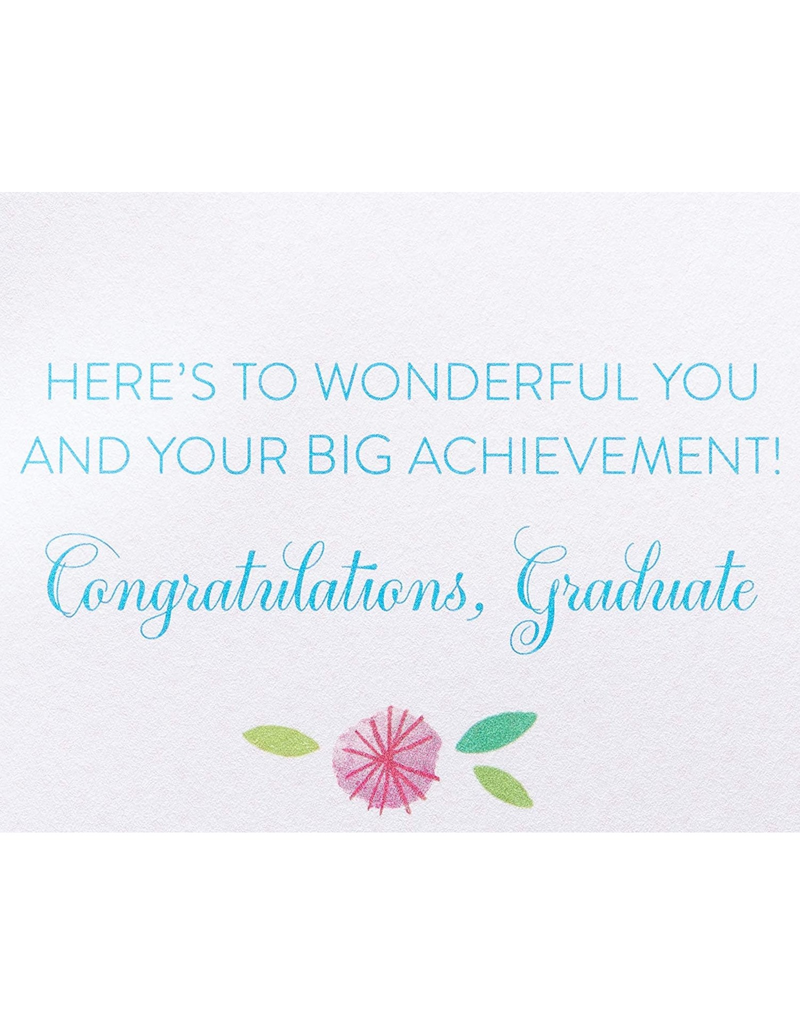 PAPYRUS Graduation Card Girl With Flowers Big Achievement Digs N Gifts
