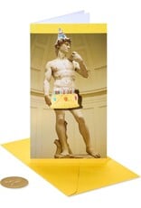 PAPYRUS® Birthday Card Having Your Cake David Statue