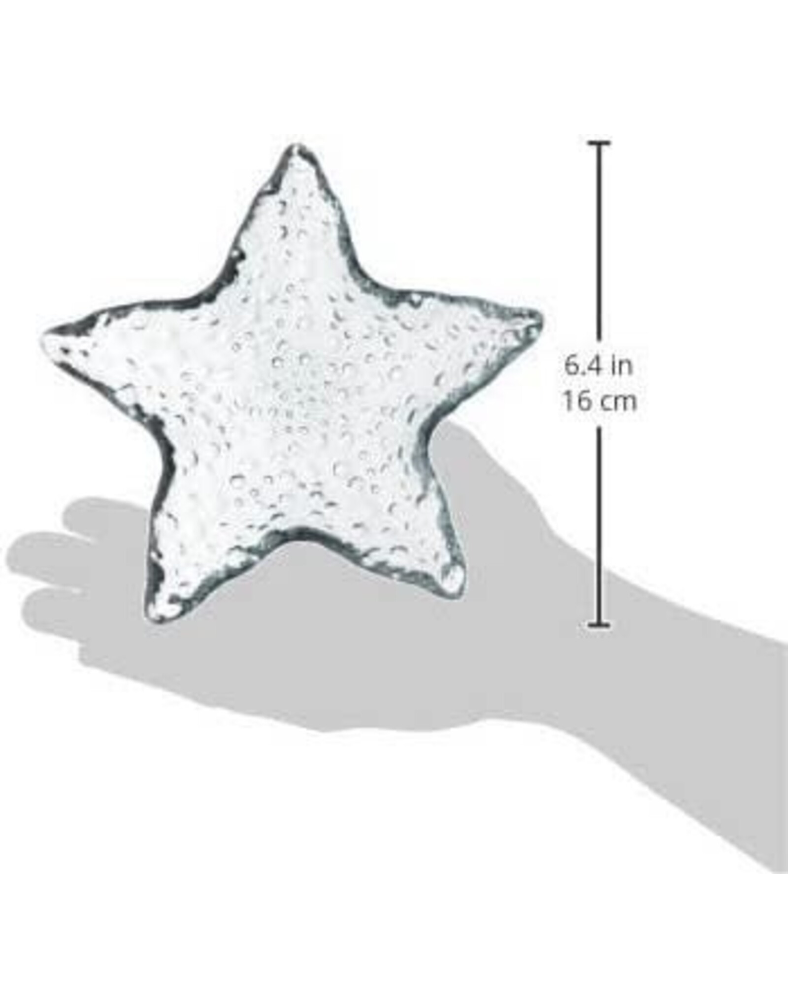 Mud Pie Glass Starfish Dip Cup Small 6x6 inch - Clear