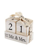 Mud Pie Mr And Mrs Wedding Countdown Block