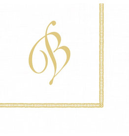 Caspari Monogram Initial B Paper Cocktail Napkins 20pk