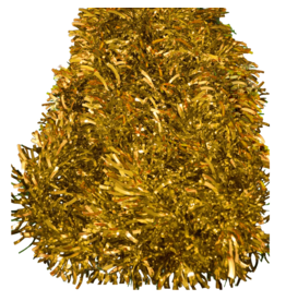 Kurt Adler Gold Tinsel Garland Wave Cut 12ft 6 Ply