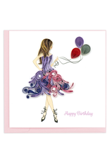 Quilling Card Quilled Birthday Girl Greeting Card