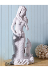 Twos Company Mermaid W Starfish 23H Ceramic Sculptural Home Accent