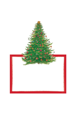 Caspari Christmas Place Cards Tent Style 8pk Glittering Tree