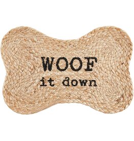 Mud Pie Jute Dog Mat Woof It Down