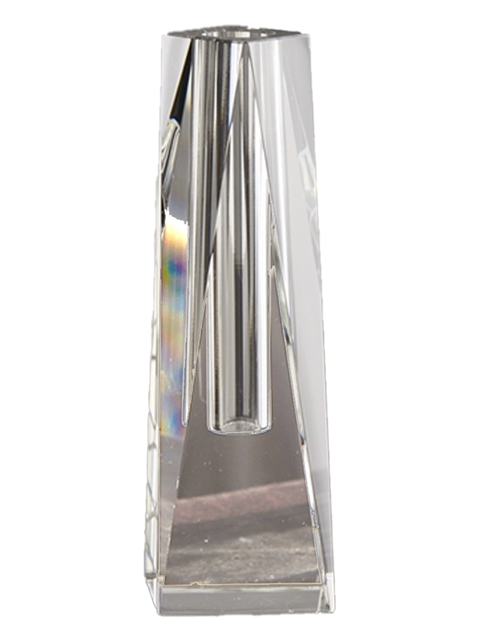 Diamond Crystal Glass Vase 6.25H x2Dia