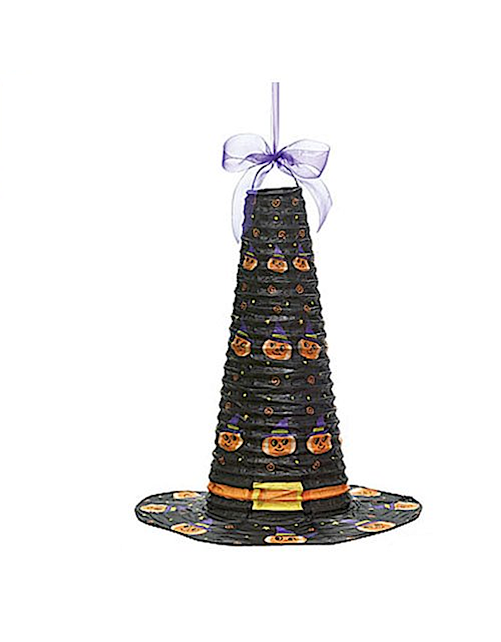 Burton and Burton Halloween Decor Hanging Paper Witch Hat 18” in Black