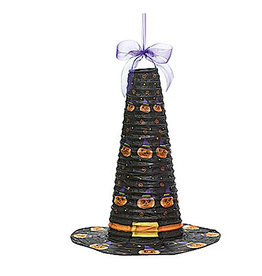 Burton and Burton Halloween Decor Hanging Paper Witch Hat 18” in Black