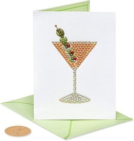 PAPYRUS® Birthday Card Gemmed Martini | Judith Leiber