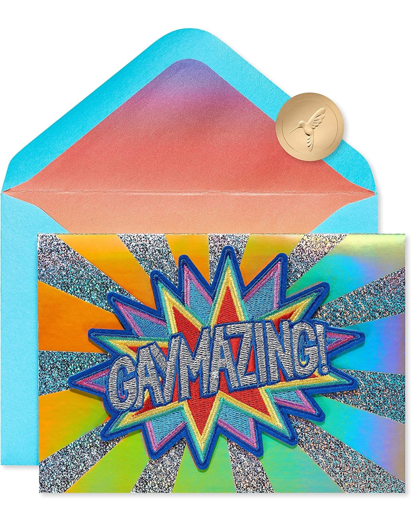 PAPYRUS® Birthday Card LGBTQIA+ Gaymazing Patch