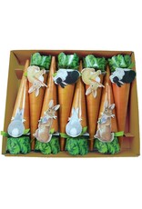 Caspari Celebration Crackers 8pk Easter Bunnies And Carrots