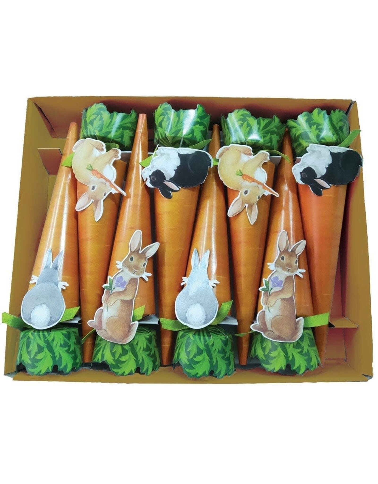 Caspari Celebration Crackers 8pk Easter Bunnies And Carrots