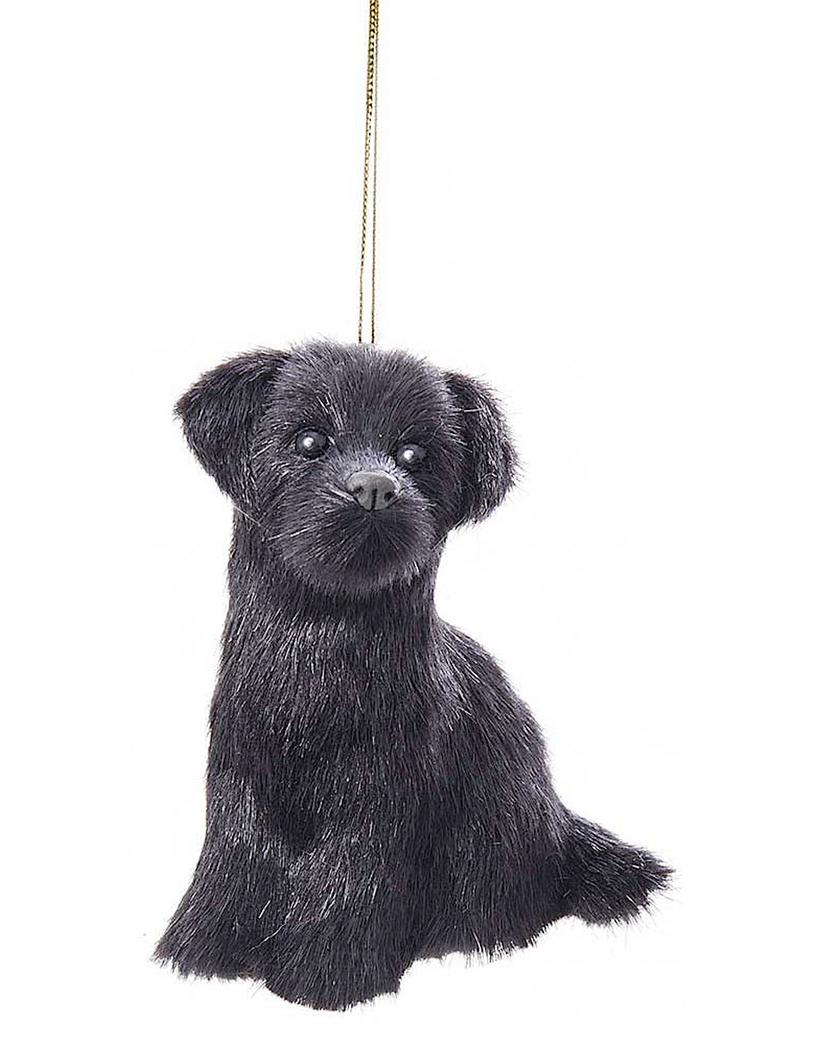 Kurt Adler Christmas Ornament Plush Dog Black Lab 4 inches