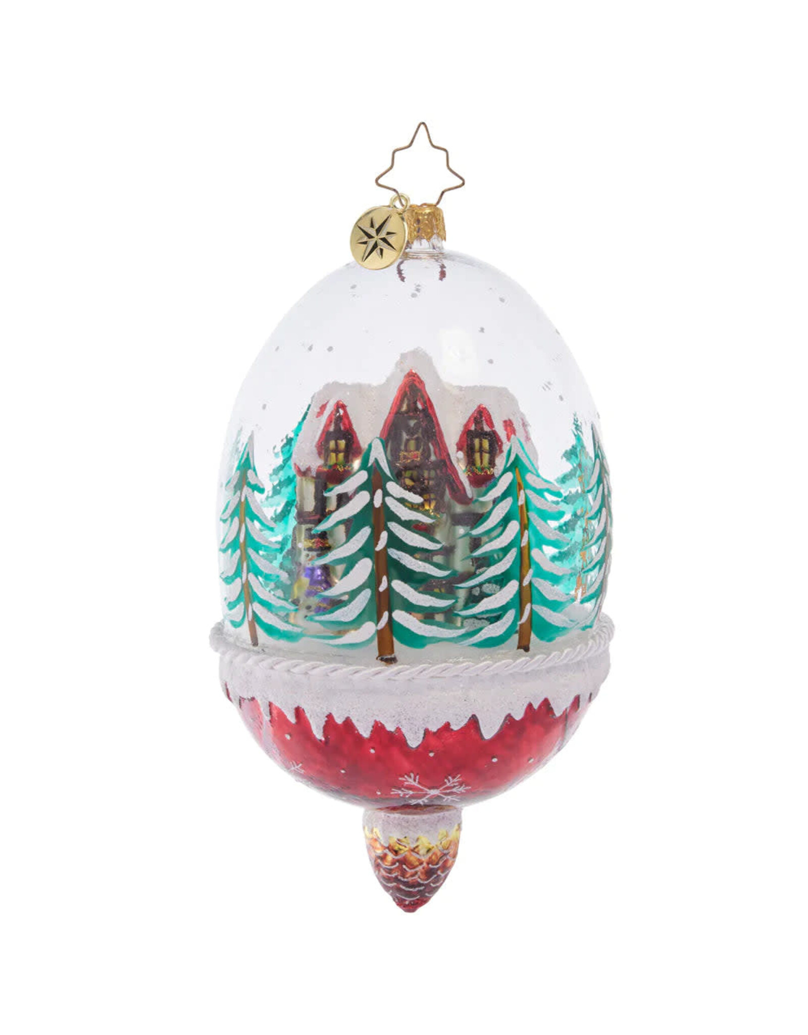 Christopher Radko Winter Cottage Hideaway Ornament Limited Edition