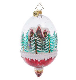 Christopher Radko Winter Cottage Hideaway Ornament Limited Edition