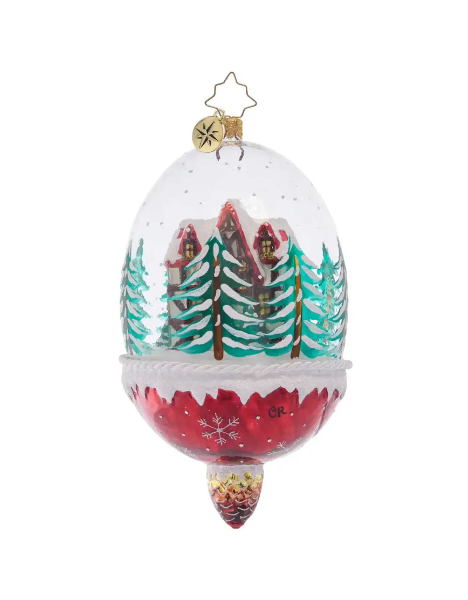 Christopher Radko Winter Cottage Hideaway Ornament Limited Edition