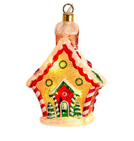 Kurt Adler Illuminated Gems USB LED Lighted Gingerbread House Ornament
