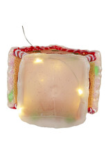 Kurt Adler Illuminated Gems USB LED Lighted Gingerbread House Ornament