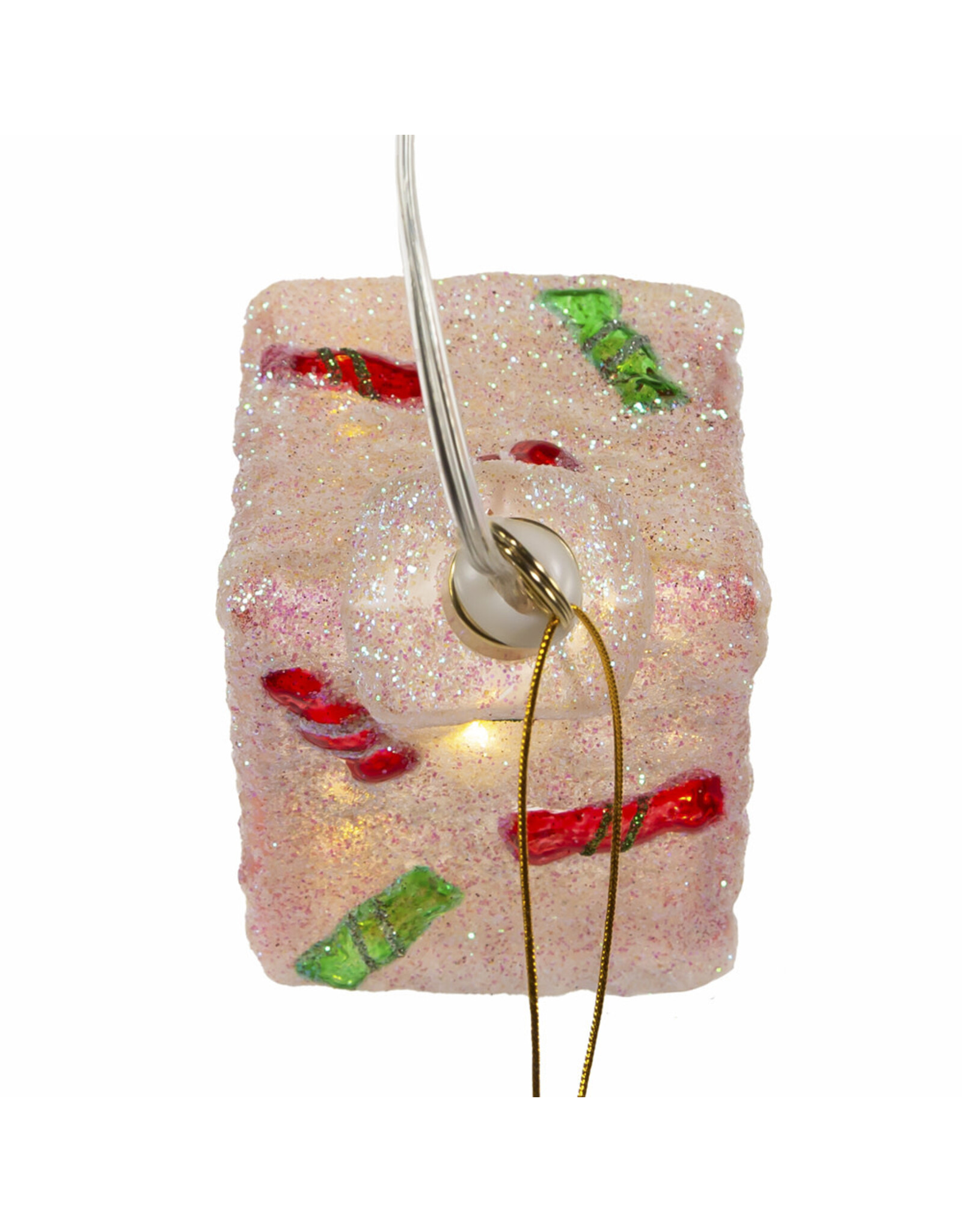 Kurt Adler Illuminated Gems USB LED Lighted Gingerbread House Ornament