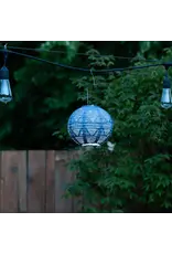 Allsop Soji Stella Solar Lantern Globe Wave 8 Inch In Ultramarine