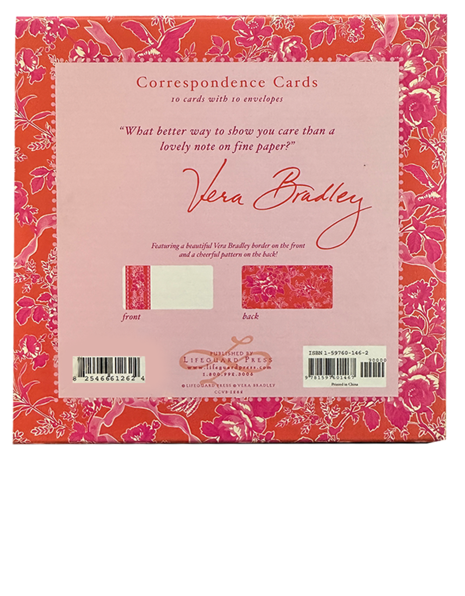 Vera Bradley Hope Toile Correspondence Cards