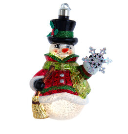 Kurt Adler Illuminated Gems USB LED Lighted Snowman Ornament
