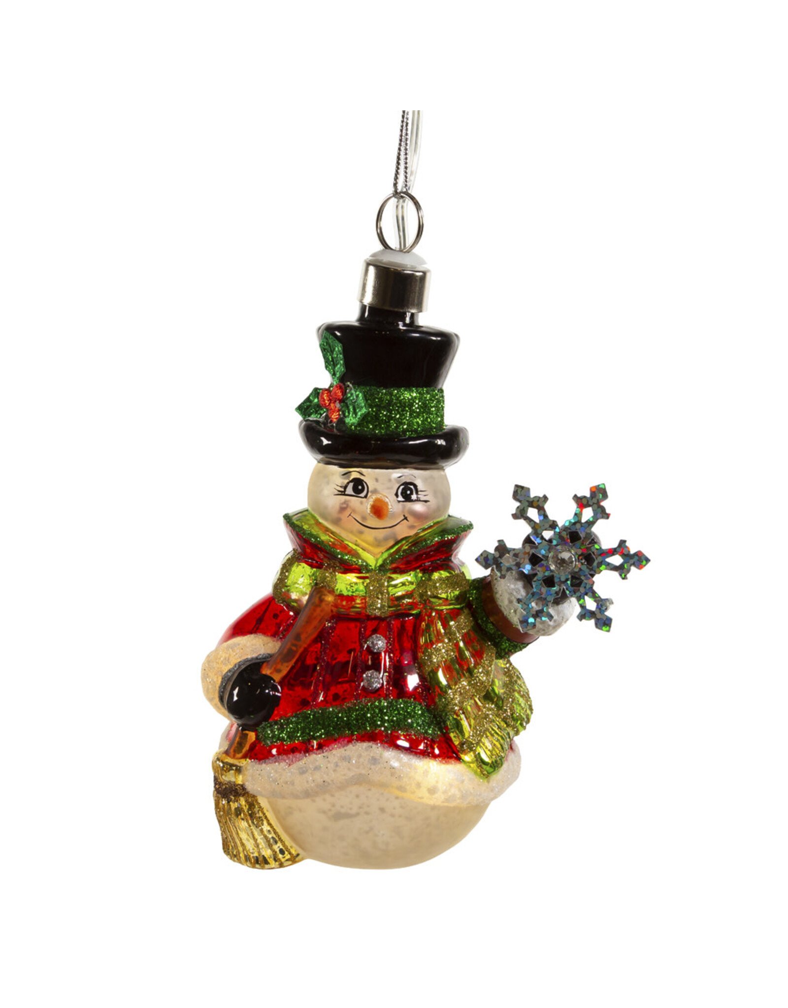 Kurt Adler Illuminated Gems USB LED Lighted Snowman Ornament