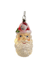 Kurt Adler Illuminated Gems USB LED Lighted Santa Moon Ornament
