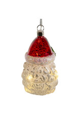 Kurt Adler Illuminated Gems USB LED Lighted Santa Moon Ornament