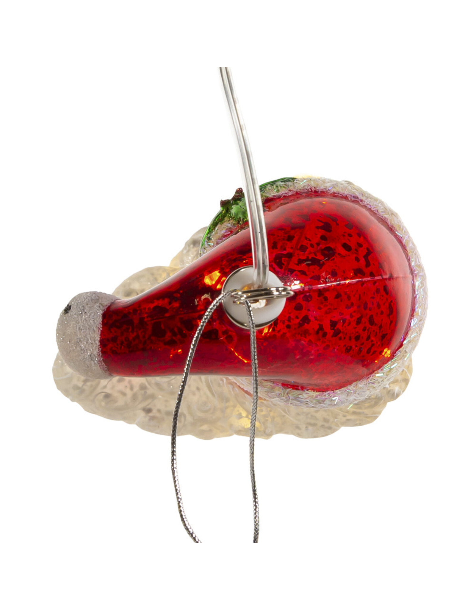 Kurt Adler Illuminated Gems USB LED Lighted Santa Moon Ornament