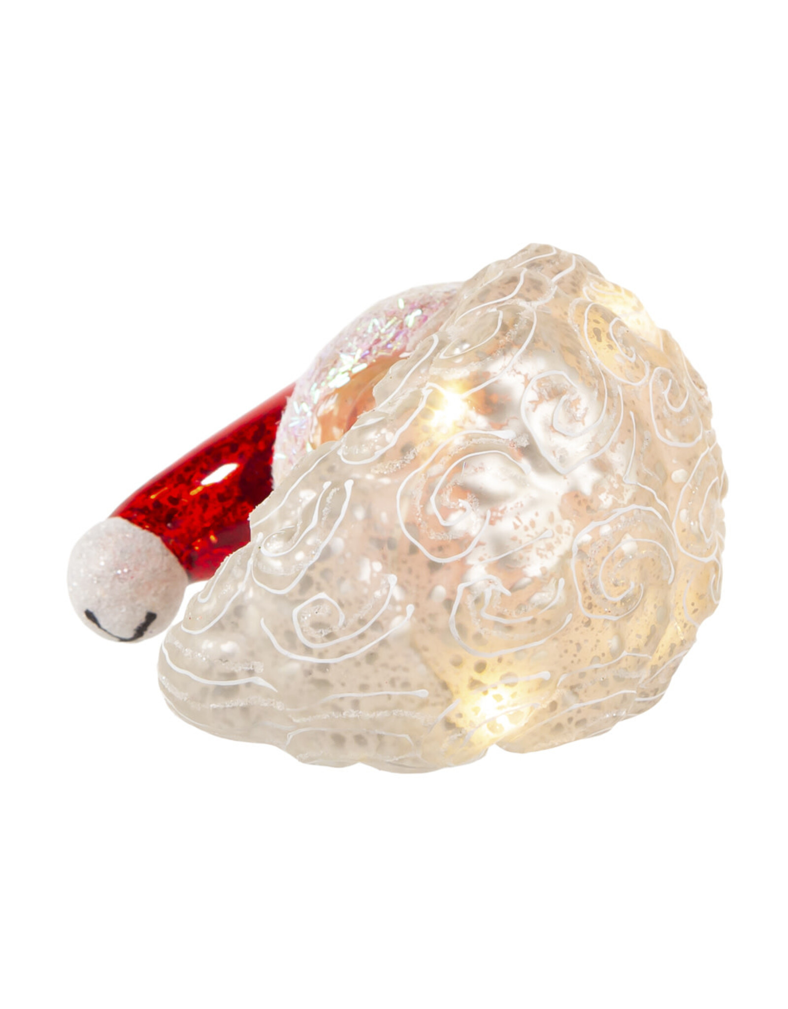 Kurt Adler Illuminated Gems USB LED Lighted Santa Moon Ornament
