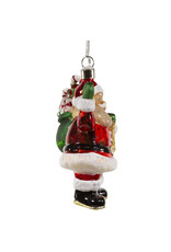 Kurt Adler Illuminated Gems USB LED Lighted Santa Gift Bag Ornament