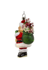 Kurt Adler Illuminated Gems USB LED Lighted Santa Gift Bag Ornament