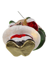 Kurt Adler Illuminated Gems USB LED Lighted Santa Gift Bag Ornament