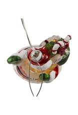 Kurt Adler Illuminated Gems USB LED Lighted Santa Gift Bag Ornament