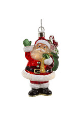 Kurt Adler Illuminated Gems USB LED Lighted Santa Gift Bag Ornament