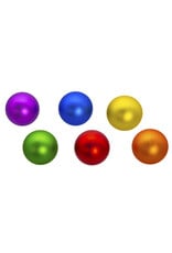 Kurt Adler Glass Matte Pride Ball Ornaments 80mm 6pc Set
