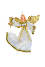 Kurt Adler Angel Ornament In Ivory And Gold 11 Inch