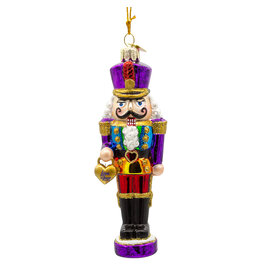 Kurt Adler Nobel Gems Pride Nutcracker Glass Ornament